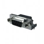 DRB-9FA, гнездо D-SUB 9 pin на плату угловое 7.2мм