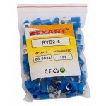 НАКОНЕЧНИК КОЛЬЦЕВОЙ изолированный ø5.3мм 1.5-2.5мм² (НКи 2.5-5 / НКи2-5 / RVS2-5) синий  REXANT