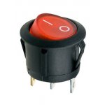 RL3-5LBRBT2-H-G, переключатель клавишный ON-OFF 250B 6A черный с красной подсветкой