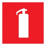 Табличка ПВХ знак пожарной безопасности «Огнетушитель» 200х200 мм REXANT (10шт)