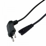 Шнур сетевой, вилка угловая - евро-разъём С7, кабель 2x0,75 мм², длина 1,5 метра (PVC пакет)  REXANT