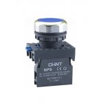 578645, Кнопка управления NP8-10BN/6 без подсветки синяя 1НО IP65