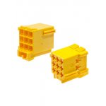 1-967621-1, корпус розетки 9 контактов Junior Timer 5мм желтый