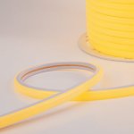 Гибкий неон SMD, форма – D (16х16 мм) желтый, супер яркий (120 LED/м), 50 м (c комплектом подключения)