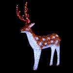 Акриловая светодиодная фигура "Олень папа коричневый" 153 см, 3500 светодиодов