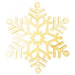 Елочная фигура "Снежинка резная", 81 см, цвет золотой