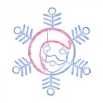 Фигура "Снежинка с Дедом Морозом" 107*95см