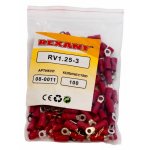 НАКОНЕЧНИК КОЛЬЦЕВОЙ изолированный ø3.2мм 0.5-1.5мм² (НКи 1.5-3 / НКи 1,25-3 / RV1.25-3) красный  REXANT