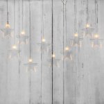 Гирлянда «Звезды» 1,5х0,6 м, прозрачный ПВХ, 10 LED, теплый белый, IP20