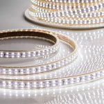 LED Лента 220В, 6.5x17мм, IP67, SMD 2835, 180 LED/м, Белый, 100м, без устан.набора