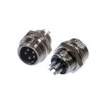 1-566-5, Разъем MIC-12 5 контактов штекер металл на корпус
