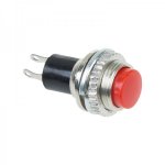 Выключатель-кнопка  металл 220V 2А (2с) (ON)-OFF  Ø10.2  красная  Mini  (RWD-213)  REXANT