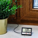 Термометр электронный REXANT комнатно-уличный с часами
