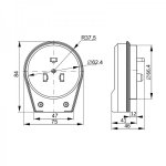 Вилка  ВШ для электрической плиты  40А 250В 2Р+РЕ Rexant