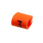 EC0183-000, 05811303, маркер "3" на кабель 2-3.2мм оранжевый