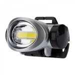 Фонарь налобный поворотный 3 Вт 100%, 50%, пульсирующий белый; 3 х ААА, СОВ + зеркальный рассеиватель