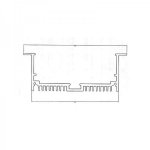 Профиль врезной алюминиевый 8832-2 REXANT, 2 метра