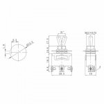 Тумблер 250V 15А (3c) ON-(ON) однополюсной (KN-112)  REXANT