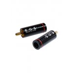 1-254G RED, штекер RCA металл на кабель, красный 
