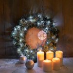 Роса 2м 20 LED белые (2*CR2032 в комплекте), не соединяется, тонкий батарейный блок