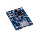 TP4056, 1А/5В модуль зарядки литиевых батарей 18650  MicroUSB