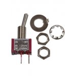 MTS-101-A2-R, миниатюрный тумблер ON-OFF 2 контакта на плату, красный