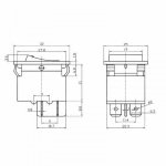 Выключатель - автомат клавишный 250V 15А (4с) RESET-OFF красный  с подсветкой (IRS-2-R15)  REXANT