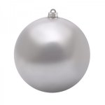 Елочная фигура "Шар" глянцевый, 20 см, цвет серебряный