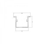 Профиль врезной алюминиевый 3725-2 REXANT, 2 метра