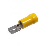 ВРПИ-П 6.0-(6.3), вибростойкая ножевая вилка 6.3мм жел.на пр.4-6мм2