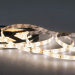 LED лента 24 В, 10 мм,  IP65, SMD 5050, 60 LED/m,  ТЕПЛЫЙ БЕЛЫЙ (3000 К) (катушка 5 метров)