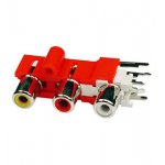 RS-311-01, RCA JACK 3 разъема на плату (вертик.)