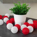 Тайские фонарики «Магия» 3,5 м, прозрачный ПВХ, 20 LED, теплый белый, питание 2 х АА