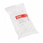 Дюбель-хомут нейлоновый прямоугольный 6-12 мм, белый (упак. 100 шт)  REXANT