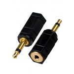2-010G, переходник 3.5мм штекер моно - 2.5мм гнездо моно пластик "позол."