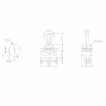 Тумблер 220V 10А (3c) ON-OFF-ON однополюсный  Mini  (ASW-23)  REXANT