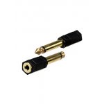 2-120G, переходник 6.35мм штекер моно - 3.5мм гнездо моно пластик "позол."