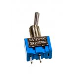 MTS-101-A2-B, миниатюрный тумблер ON-OFF 2 контакта на плату, черный