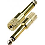 2-035G, переходник 6.35мм штекер моно - 2.5ммгнездомоно металл "позолоченный"