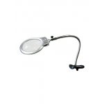 MG15122-1B, лупа настольная с прищепкой, 2 LED, d=107.00 мм, 2.50х, 5.00х
