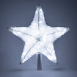 Акриловая светодиодная фигура "Звезда" 50см, 160 светодиодов, белая Со съемной трубой 15см и кольцом для подвеса