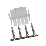 63080-4P (42021), корпус вилки 4 контакта MLX 6.35мм с контактами штырями