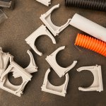 Крепеж-клипса для трубы ø 40 мм, серая (30 шт./уп.) REXANT