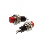 DS-314, Кнопка, 2 конт., OFF- (ON), без фикс., 250В/0,50А, красный