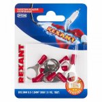 НАКОНЕЧНИК КОЛЬЦЕВОЙ изолированный ø10.5мм 0.5-1.5мм² (НКи 1.5-10 / RV1.25-10) красный  REXANT (в упак. 10шт.)