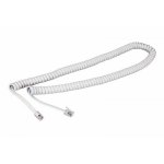 Телефонный шнур, витой трубочный RJ-10(4P-4C), длина 7 метров, белый  REXANT