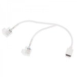 Коннектор соединительный (2 разьема) для RGB светодиодных лент с влагозащитой шириной 10 мм и контроллеров. Длина 30 см