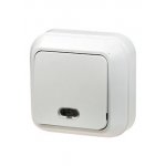 45121 ВЫКЛЮЧАТЕЛЬ ОТКР.УСТ.1 КЛ. (БЕЛ.) С ПОДСВЕТКОЙ