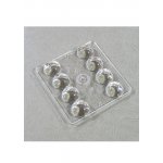 S01.01.01.151_MD-50X50-8-90, линза 50х50мм, 8 LED, 90 градусов, для 5050, PC, прозрачная, без уплотн