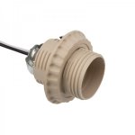 Патрон E27 с проводом 20 см белый REXANT